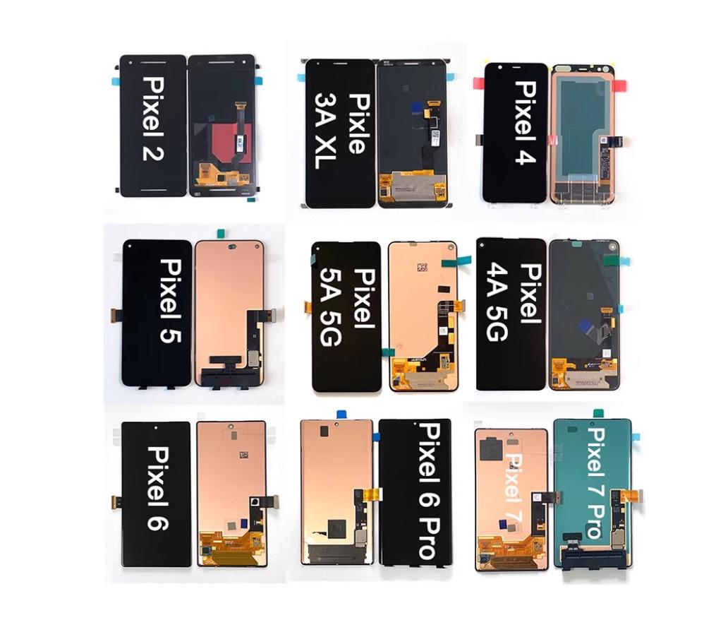 Kompatibler Bildschirm mit Halterung für Google Pixel 3AXL, 5, 6, 7, 7A, 8Pro Mobiltelefone