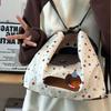 Puppy Tote Bag Cute Single Shoulder Crossbody Backpack Polka Dot Bag Niche Versatile Cartoon Coffee Color One Bag Three Ways To Carry