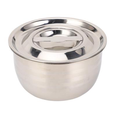 304 Stainless Steel Mixing Bowl with Lid Multipurpose Easy To Clean Seasoning Lard Oil Basin Container for Kitchen