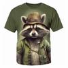 3d Print Funny Animal Raccoon T-Shirt for Men Summer Casual Short Sleeve T Shirt Streetwear Men's Oversized Crew Neck Tee Shirt