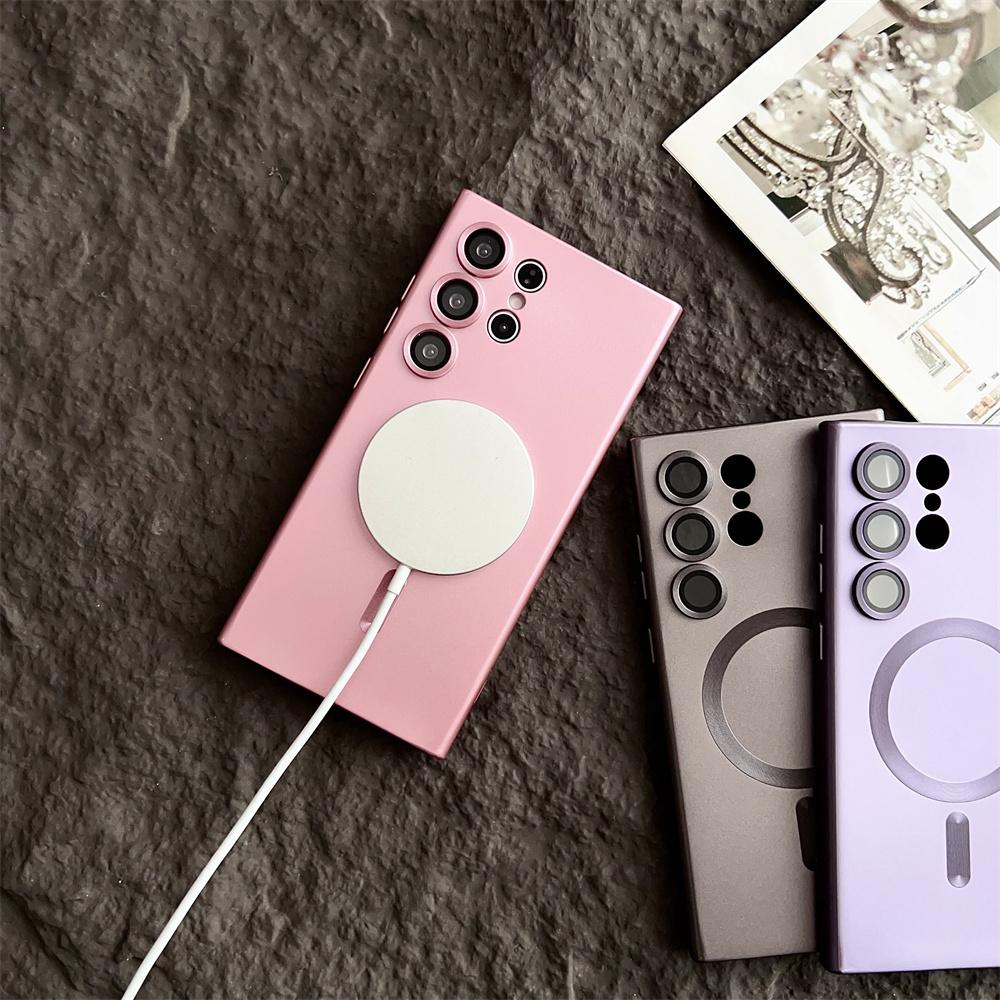 Matte Shockproof Magsafe Magnetic Wireless Charging Cases For Samsung Galaxy S25 S24 Ultra S23 FE S22 S21 Plus Cover fundas