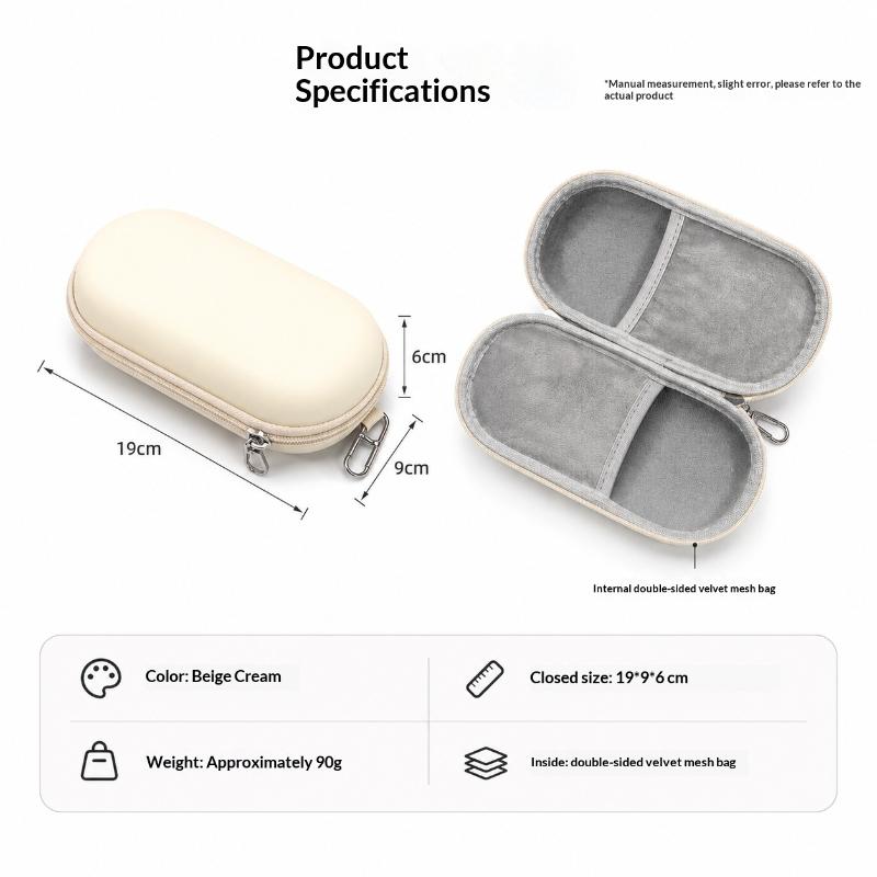 Shockproof Hard Shell Double Glasses Case Lightweight Portable Dual Eyewear Storage Box for Sports Cycling Running Use