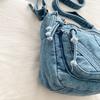 Women's Bag Vintage Denim Bag Travel Crossbody Bag Multi-Layer Shoulder Bag Underarm Bag