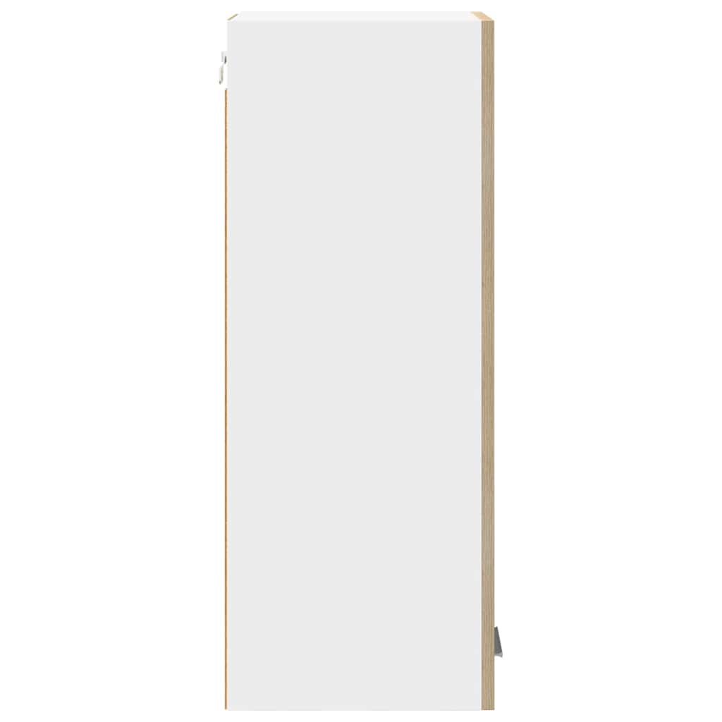 Wall Cabinet Sonoma Oak and White 30 X 31 X 80 Cm