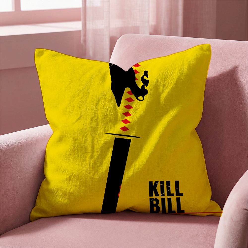Kill Bill Cushion Cover Multi-Scene Pillow Cover for Home & Car - Reversible, Soft & Durable for Daily Use