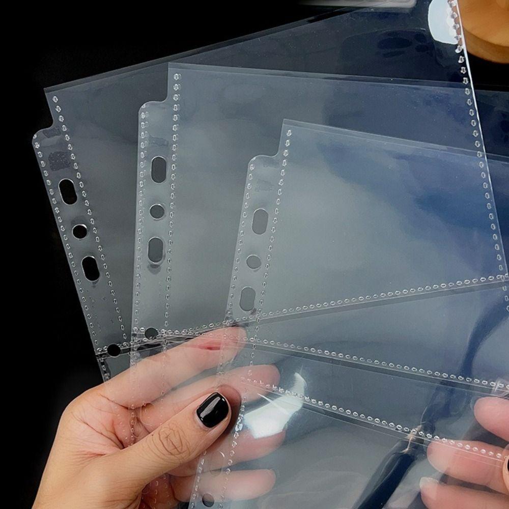 Inner Page Card Binder A5 Photocard Binder Sheets Transparent PP Acid Free Multiple Pockets Sleeve Photo Album Refill Pages