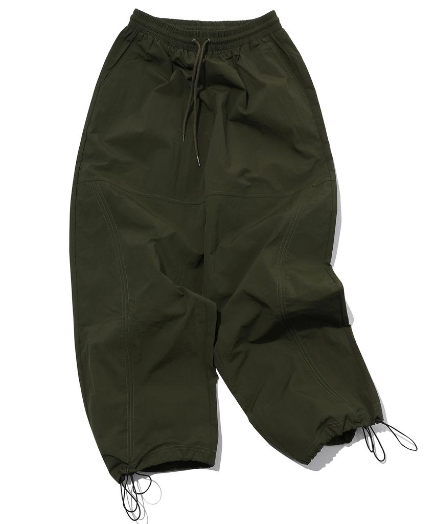 CPGN STUDIO Shirred Wide Nylon Pants Khaki
