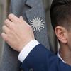 Brosă Unică din Aliaj Metalic Floarea Soarelui Strass Floarea Soarelui Brosă Bărbați Accesoriu Vestimentar Stil Coreean Pin Guler Costum Farmec Masculin