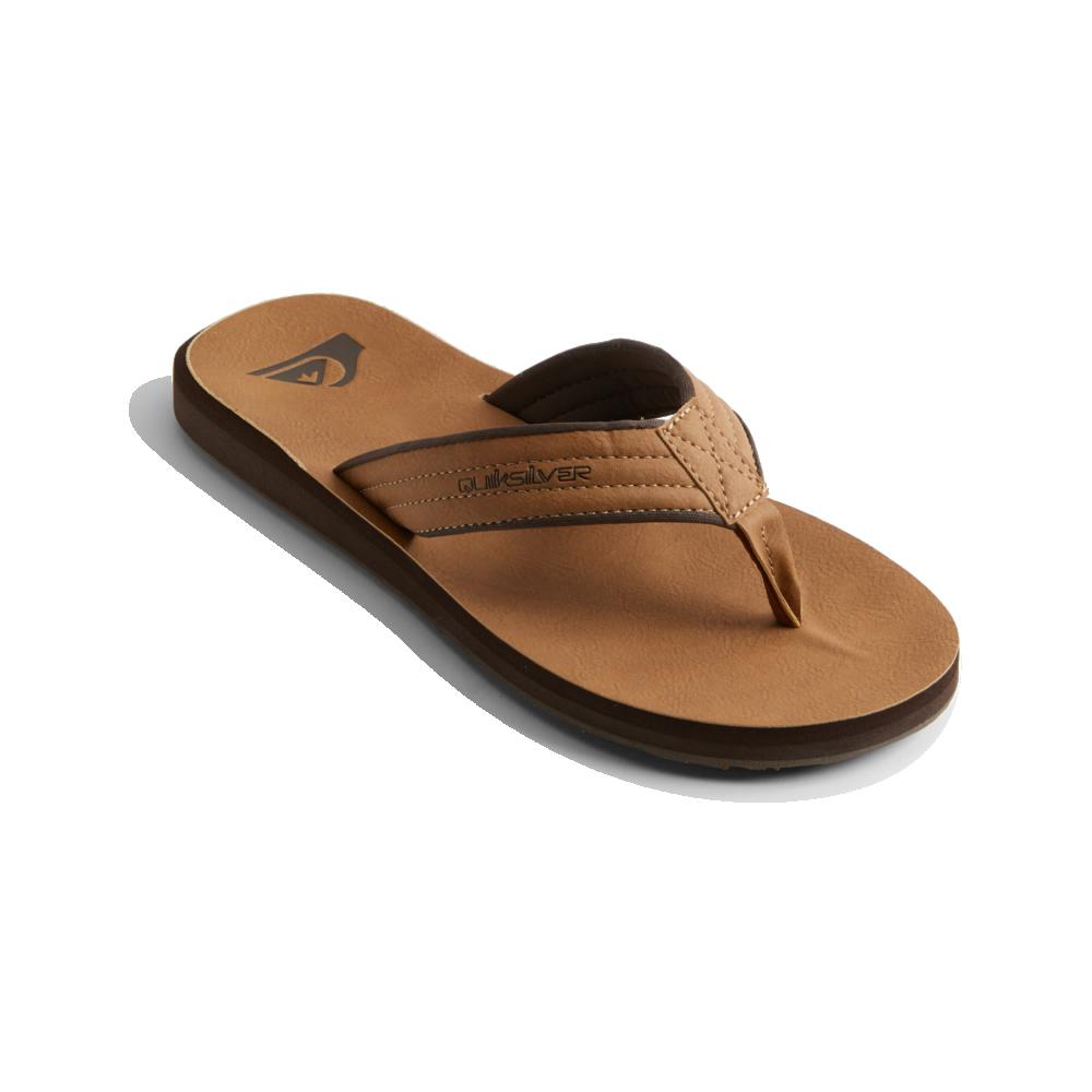 Quiksilver Carver Nubuck Sandals arch support Brown