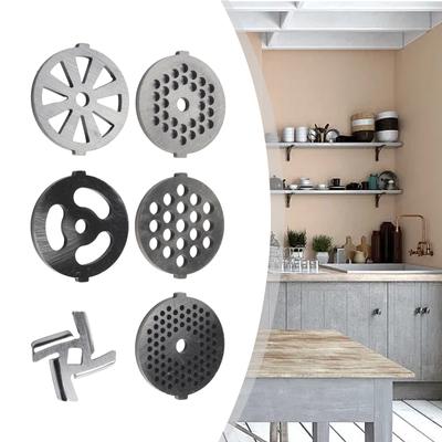 Macina carne da cucina Strumento Casa 6 pz Piastra Accessori per Alimenti Acciaio Inossidabile