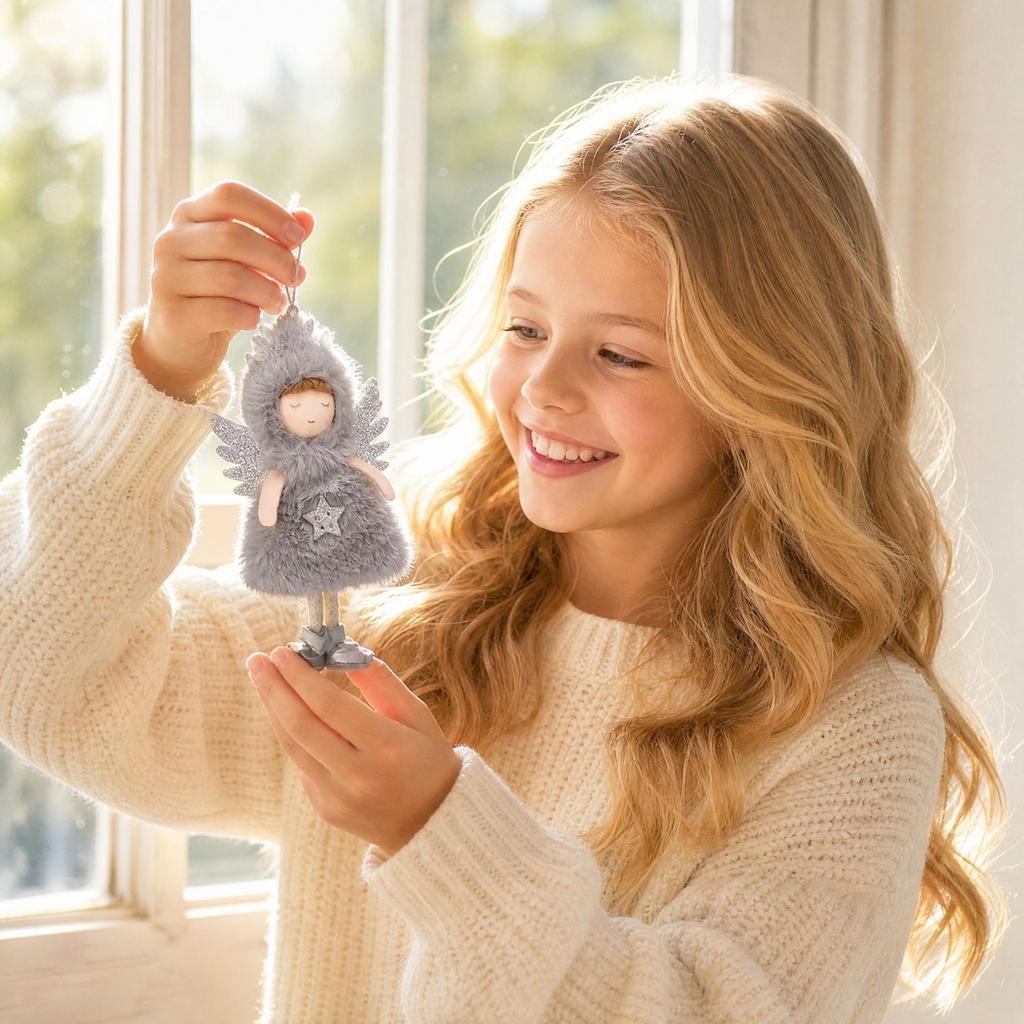 Christmas Ornament Set with Faceless Doll and Pendants, I Hanging Decorations for Christmas Tree