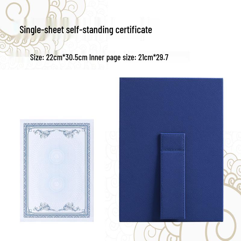

Pearlescent Frosted Stand-Up Certificate with Single-Sided Inner Page Printing