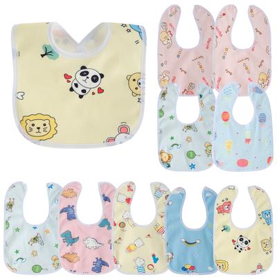 10/20Pcs Baby Bib Saliva Dripping Bibs Drool Bib Cartoon Cute Newborn Feeding Soft Edible Aprons Baby Burp Scarf Baby Supplies