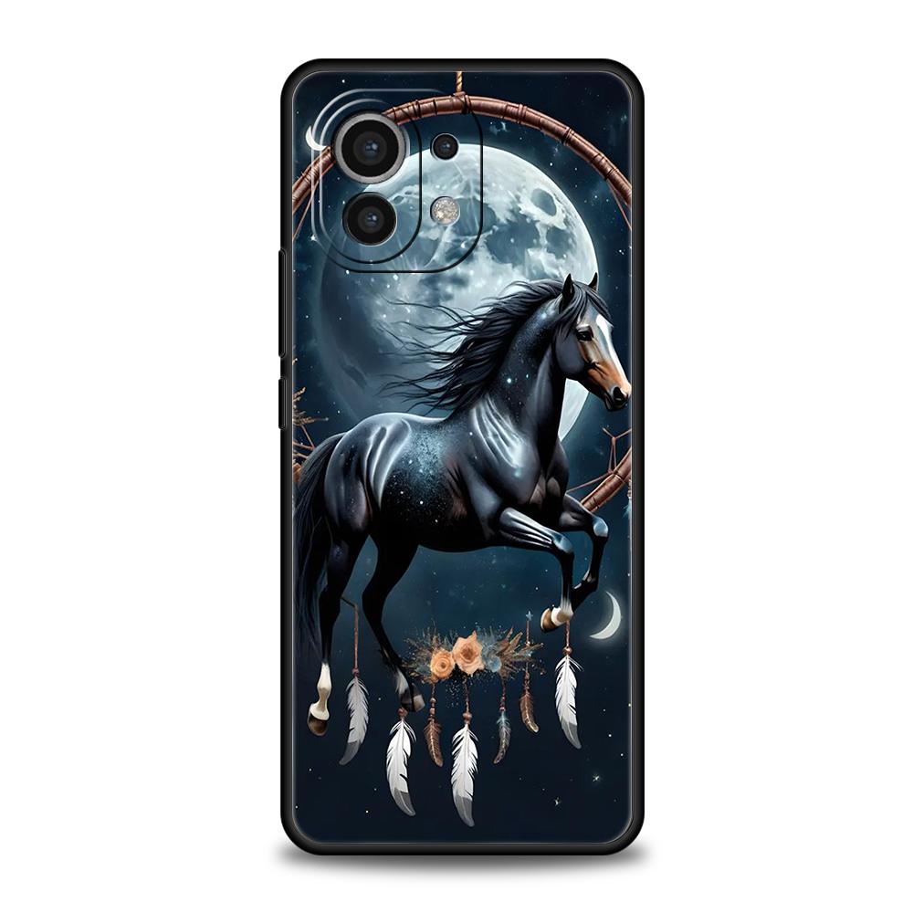 Horse Animal Phone Case for Xiaomi Poco F6 F5 F4 F3 X6 X5 X4 X3 NFC M5 M4 M3 C51 C50 C55 GT 5G Soft TPU Cover Capas Fundas Bags