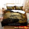 Top 2023 Game World Of Tanks Bedding Set Single Twin Full Queen King Size Bed Set Adult Kid Bedroom Duvetcover Sets
