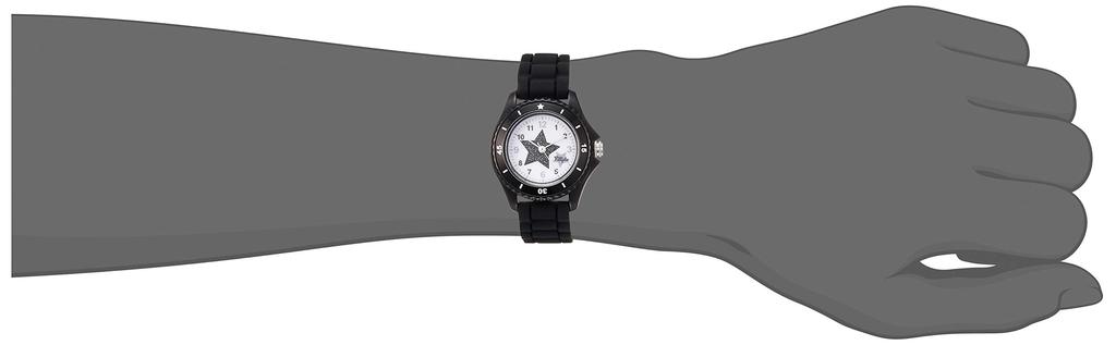 Analog Lame Wristwatch for Silicone White Dial with Lame Black [Fieldwork] Girls, Strap, KDS008-5