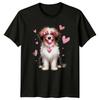 Cute Dog Hearts Bubblegum Valentines Day Animals Dogs Unisexs TShirt Unisexs Tee