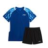 Li Ning Badminton Series Color Block Quick-Dry Breathable Training Competition Short Sleeve Shorts Casual Sports Set Unisex Sports Set AATV077-3