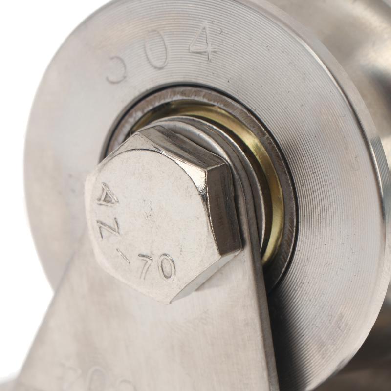 Heavy Duty Stainless Steel Roller Wheel 1Pcs with Complete Installation Hardware Set for Storage Shed Sliding Gate