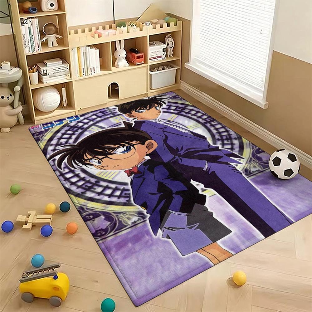 Detective Conan Anime Character Collection Theme Rug Thick Nonslip Carpet For Kids Bedroom Play Area Home Party Decor Great Holiday Gift