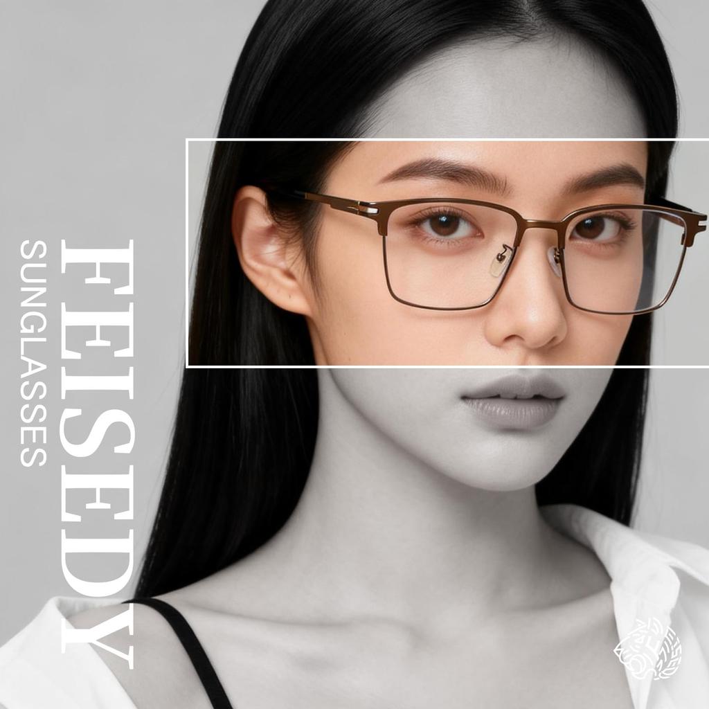 FEISEDY Photochromic Sunglasses for UV400 Blue Light Wellington B1630 Men, Protection, Blocking, Colorfast, Women's, Lightweight, Style, Driving,