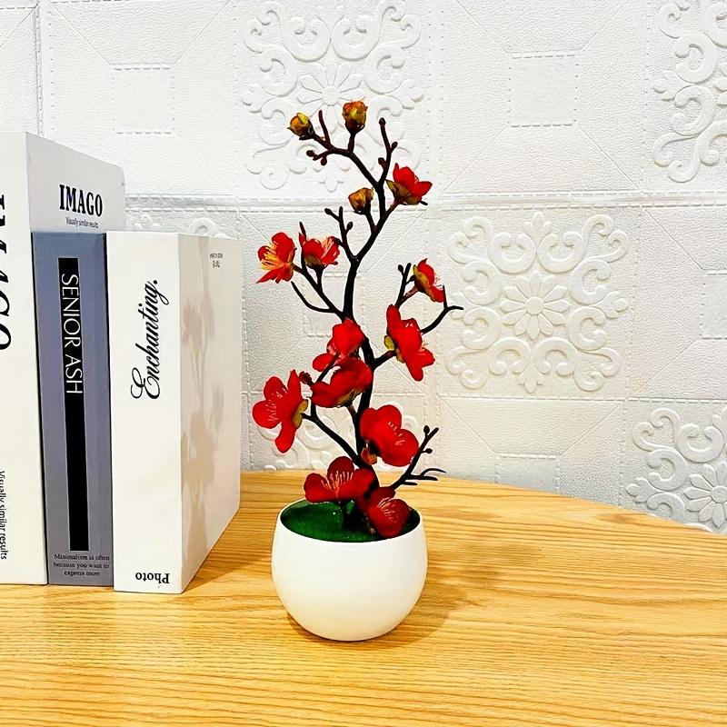 Authentic Wax Plum Blossom Bonsai - Lifelike Artificial Flower - Festive New Year Home Decor Home Decor Artificial Flowers