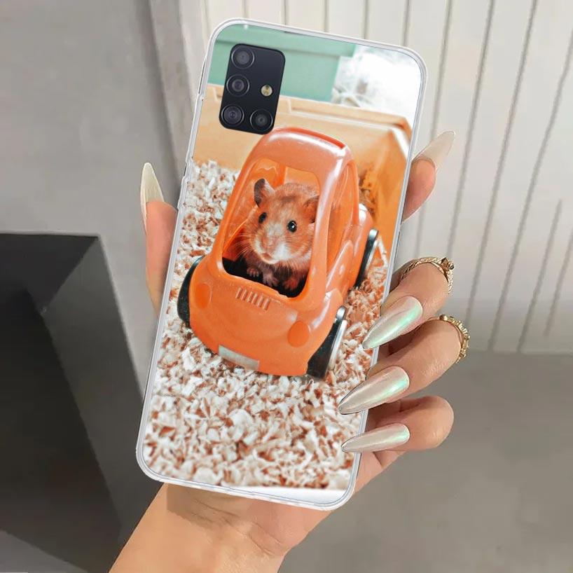 Cute Lovely Pet Hamster Phone Case for Samsung Galaxy A52 A32 A22 A12 A02S A50S A30S A10S Note 20 Ultra 10 Plus S10 A31 A20 A71