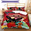 3pcs Bing Bunny1 Cover Set - Personalized Name, HD Printed Bedding with 1 Cover and 2 Pillowcases - Perfect for Home Decor, Easy Care