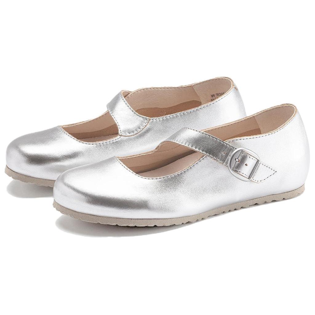 Birkenstock Tracy Leather Fashionable Mary Jane Shoes Women shoes Silver 1019729