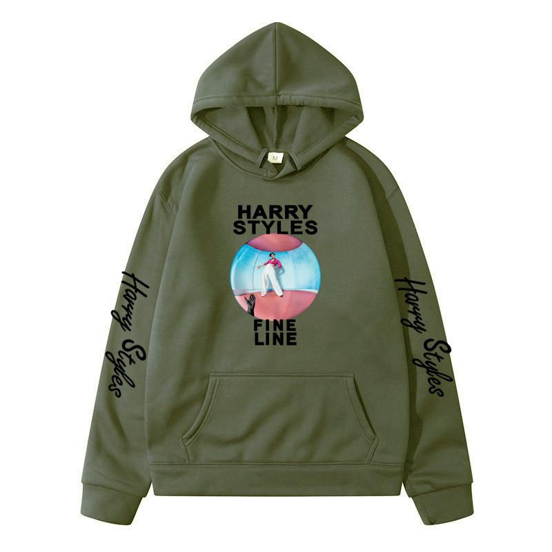 Harry Styles Fine Line Hoodie – Unisex Fleece Lined Sweatshirt for Men & Women, Fall Winter Cozy Pullover, Album Cover Graphic Sleeve Print
