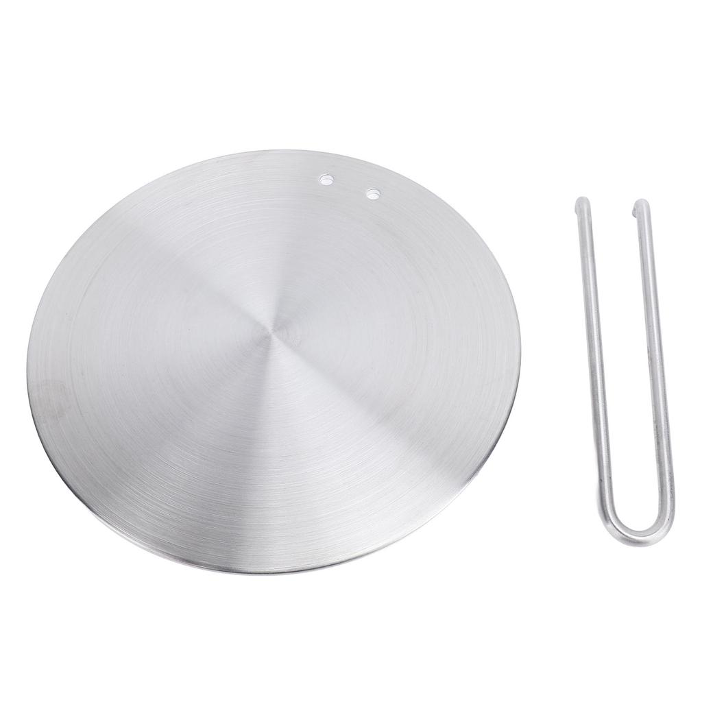 Stainless Steel Heat Diffuser Converter with Detachable Handle Round Induction Adapter Plate for Gas Stove Glass Cooktop