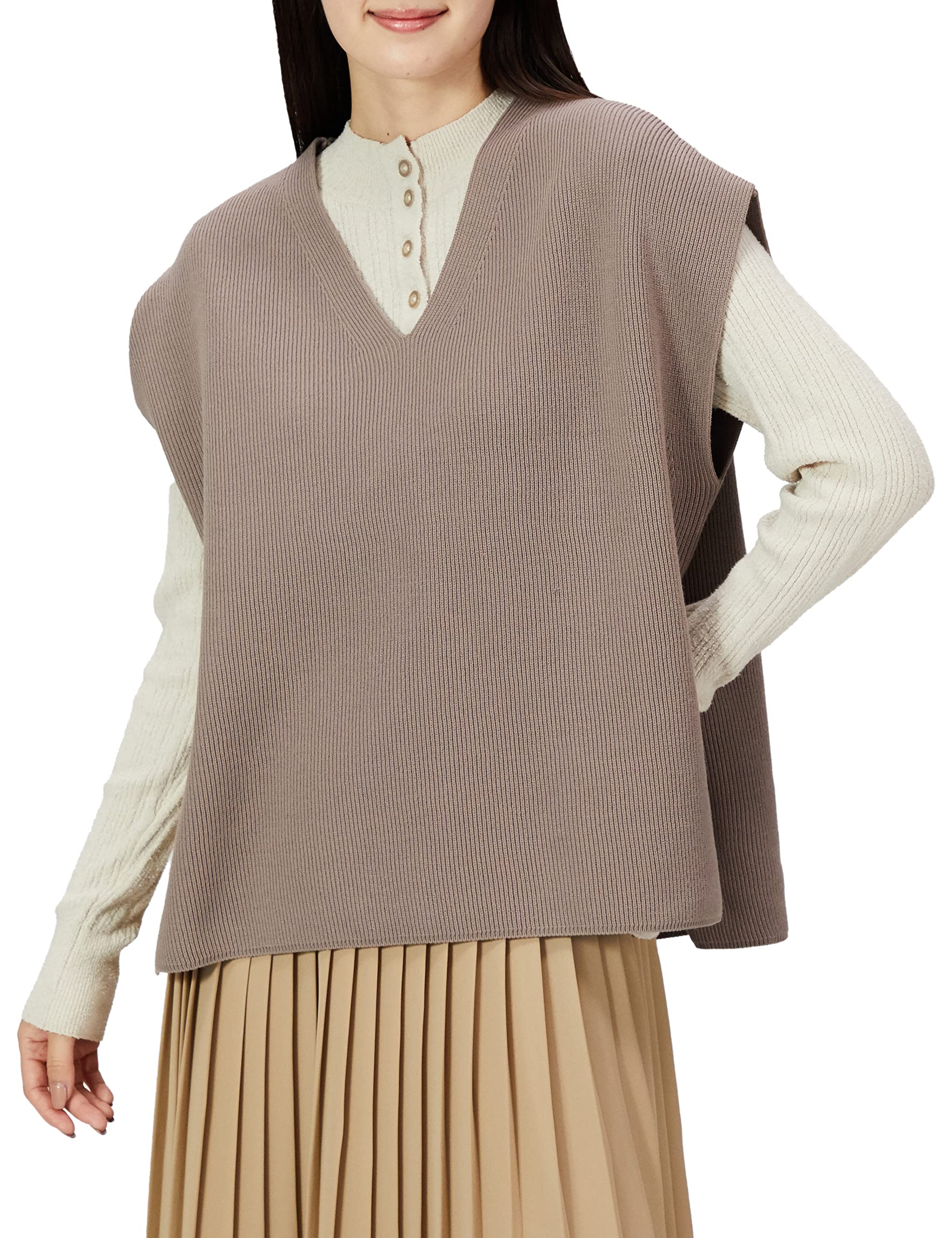 

Natural Beauty Basic Трикотажный жилет размера M, женский свитер, серо-бежевый,