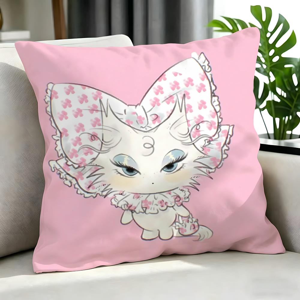 Cartoon PPink Kitten Cushion Cover Cushion Cover Set Pcs x x x Pillowcase Decorative Sofa Home Decor