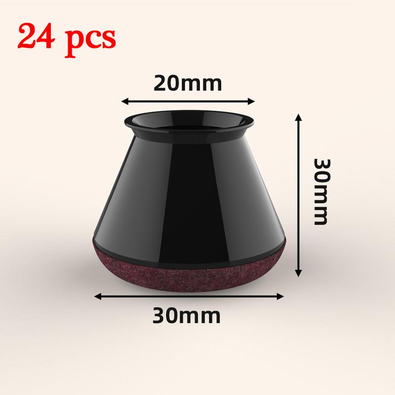 8/24 Pcs Chair Leg Floor Protectors for Hardwood Floors, Silicone Chair Caps Covers Furniture Pads Sliders Wrapped Felt Bottom