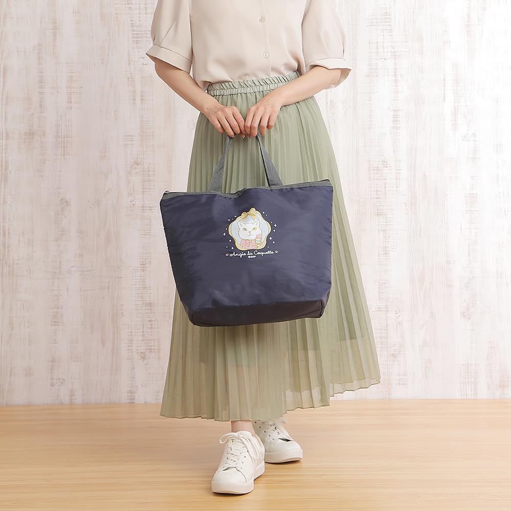 La Angie La Coquette Beautiful Angie Insulated Hot Cold Tote Cute Cat [Angie Coquette] & Bag, Navy, Character, Women's,