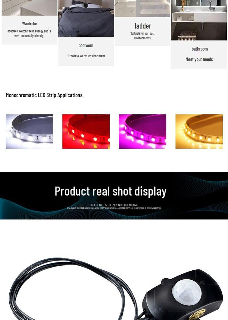 Infrared Sensor LED Light for Wardrobe (5-24V)