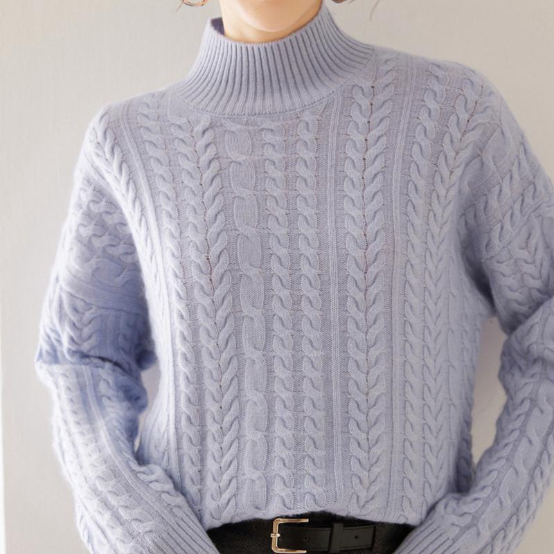 

Женский кашемировый свитер Qinghe cashmere 100% кашемир женский осенне-зимний кашемировый пуловер мягкий и теплый синий