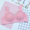 New bra cotton bowl thin vest type adjustment large size vest type large cup underwear without steel ring