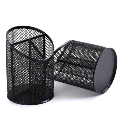 2pcs Round Steel Mesh Pen Container,Pencil Cups,Pencil Holder,Desktop Storage Container for Home Office