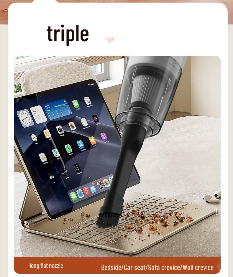 Kompakt Uppladdningsbar Handdammsugare: Kraftfull sugförmåga & kvalsterborttagning, Trådlös för hushållsbruk