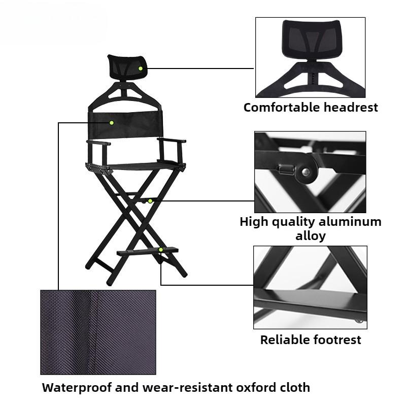 Modern Outdoor Beach Chairs Garden Table Side Folding Chair Movable Makeup Handrail Chair Multifunctional Portable Stool