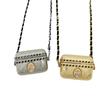Metall Mini Tasche Kette Crossbody Schultertasche Vielseitig Dekorative Kleidung Kopfhörer Tasche Schultertasche Für Frauen