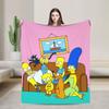 Blanket The S-Simpsons Travel Office Flannel Bedding Throws For Couch Chair Super Warm Design Bedspread Birthday Present