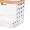 Jewelry Storage Box with Bamboo Lid Dustproof Moisture Resistant Clear Transparent Acrylic Case Container Cotton Swabs Dental Floss Organizer