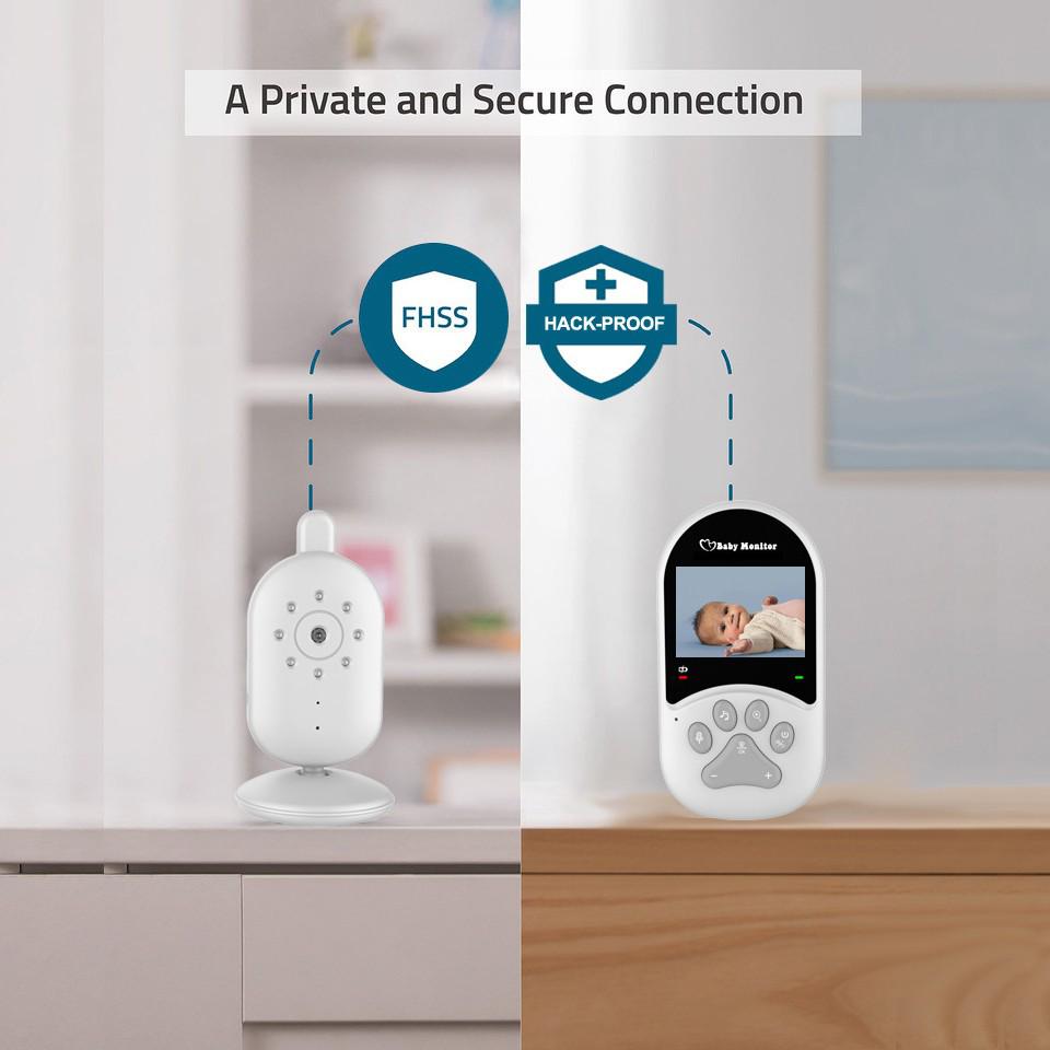 2.4" Baby Monitor with Two-Way Intercom & Temperature Sensor