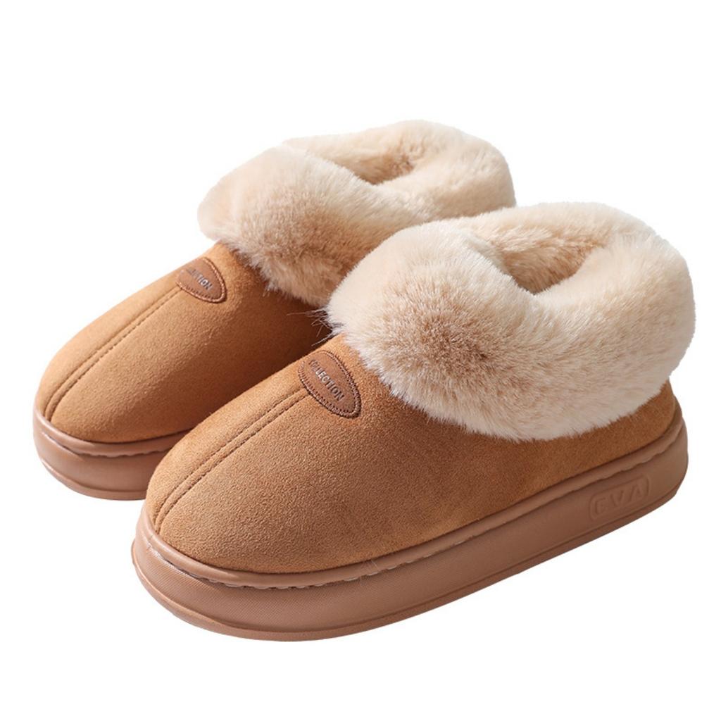 Zimowe ciepłe buty śniegowe dla pary, gruba podeszwa, antypoślizgowe, ultra miękkie jednoczęściowe, modne do domu Baotou, do użytku wewnątrz i na zewnątrz, kapcie dla mężczyzn