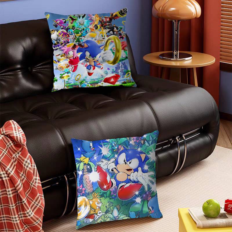 Sonic The-Hedgehog 45*45cm Cushion Cover Pillow Cover Decor Pillowcase Home Pillowcase For Couch Pillow