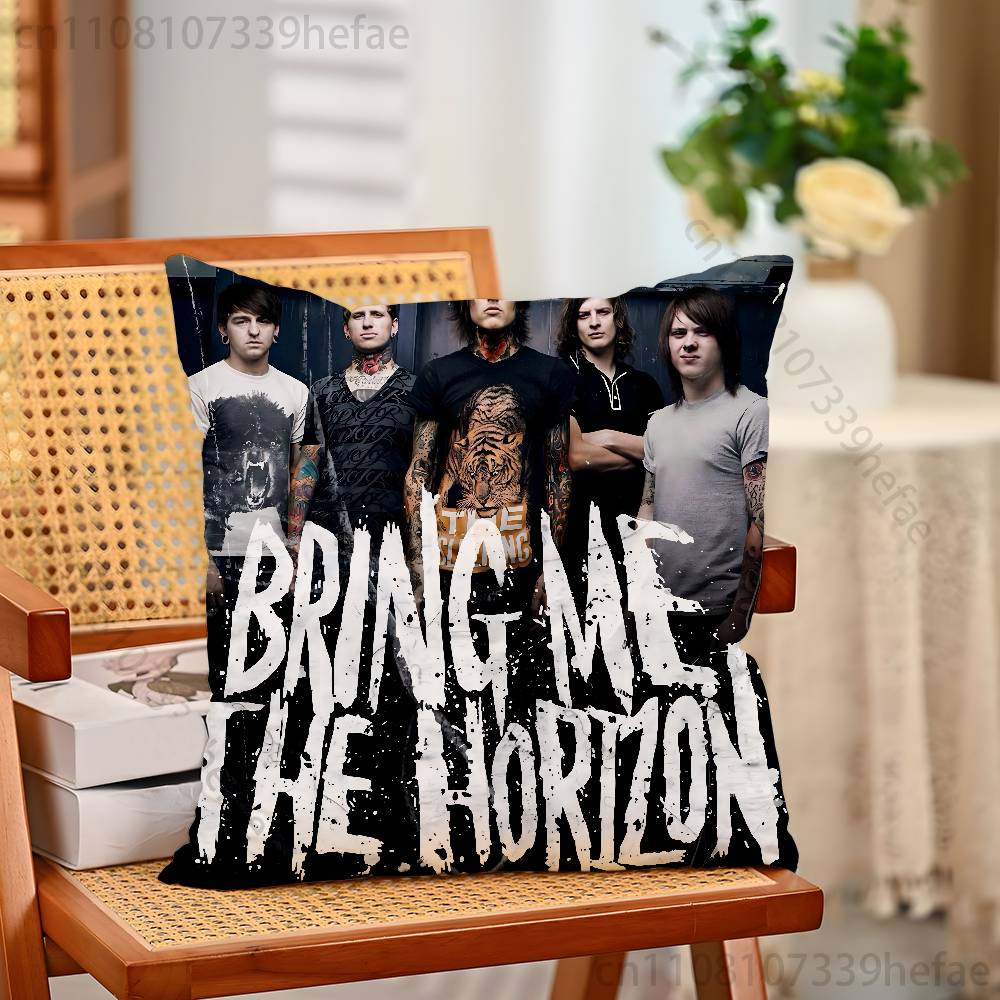 

BBring Me The Horizon Pillow Case Plush Pillow Cases Home Decoration Pillow Cover for Sofa Bed Chair Living Room 30x30cm