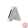 925 Sterling Silver Bead Letters Heart Leaves Circle Sparkling Clip Charms Fit Reflexions Bracelet Fine Jewelry