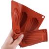 AYSTOAYS Madeleine Baking Mold Set, Silicone, Red, 29x17x1.5cm, 2-Pack, Non-Stick Shell Cookie Pan